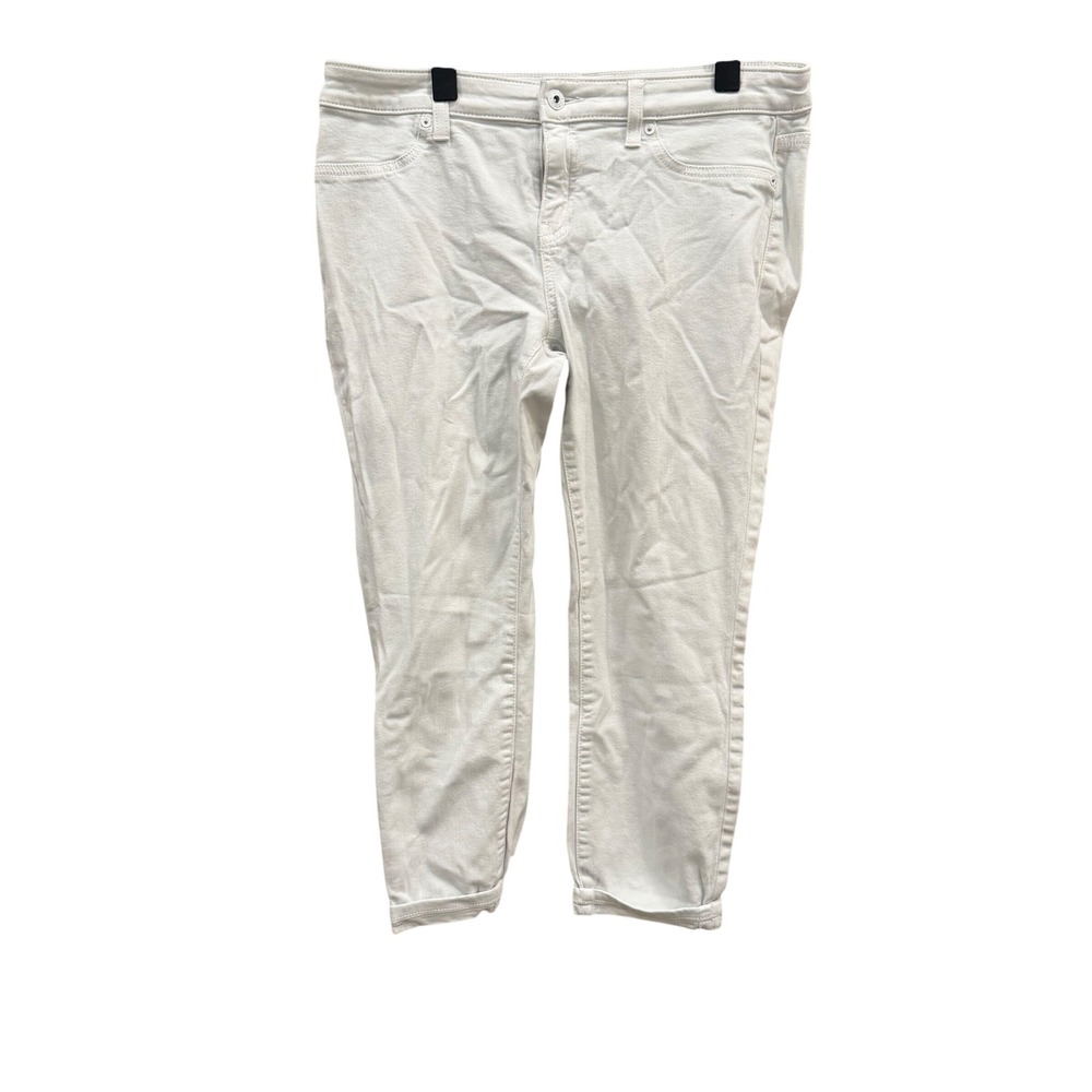Lila Ryan White Denim Jeans Petite Size 30P Slim Cropped‎ Stretch Pants